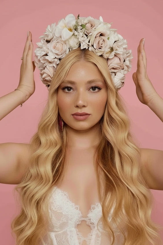 Silk Flower Headband - Jasmine