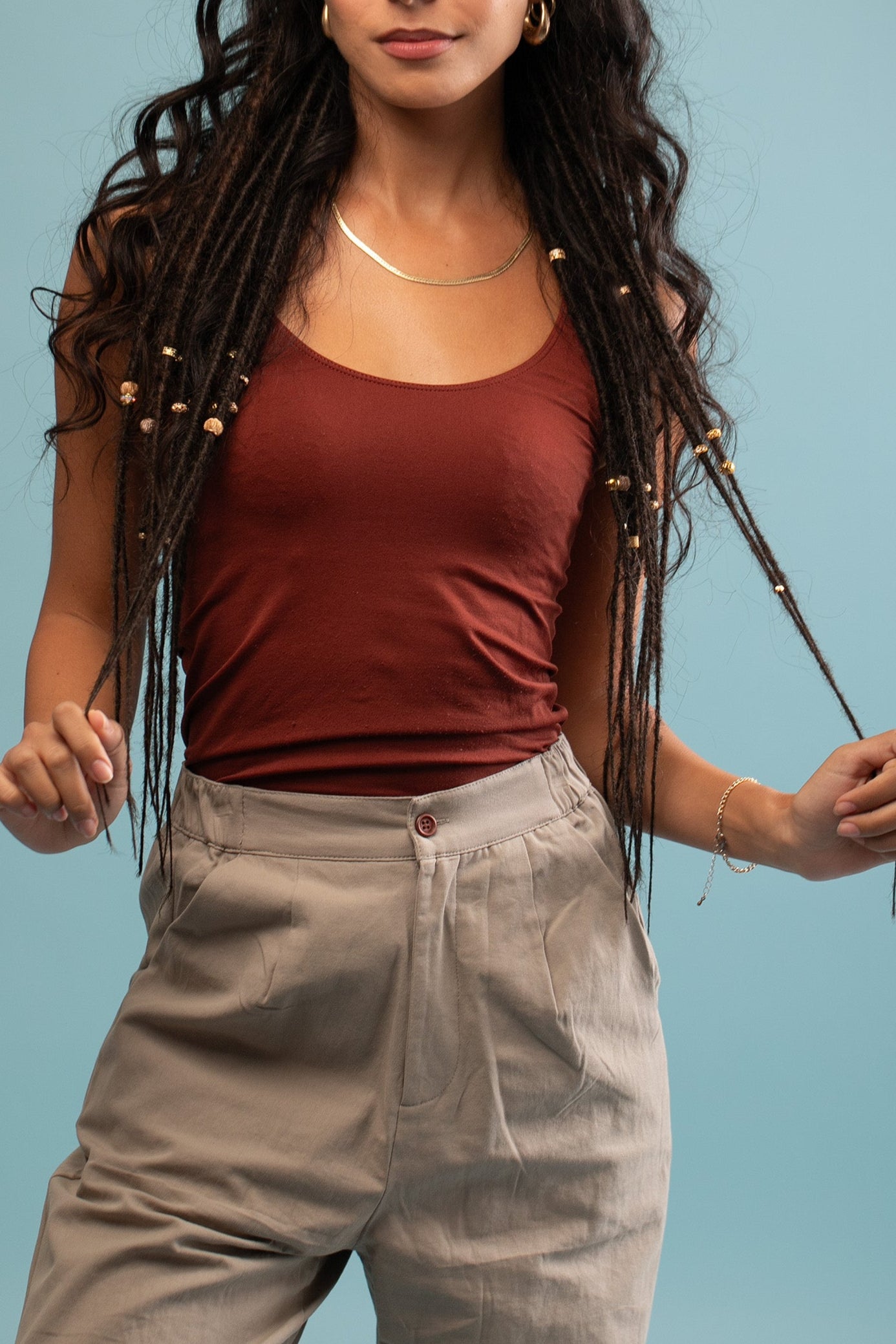 Dark brown synthetic dreadlocks - Shufizoo