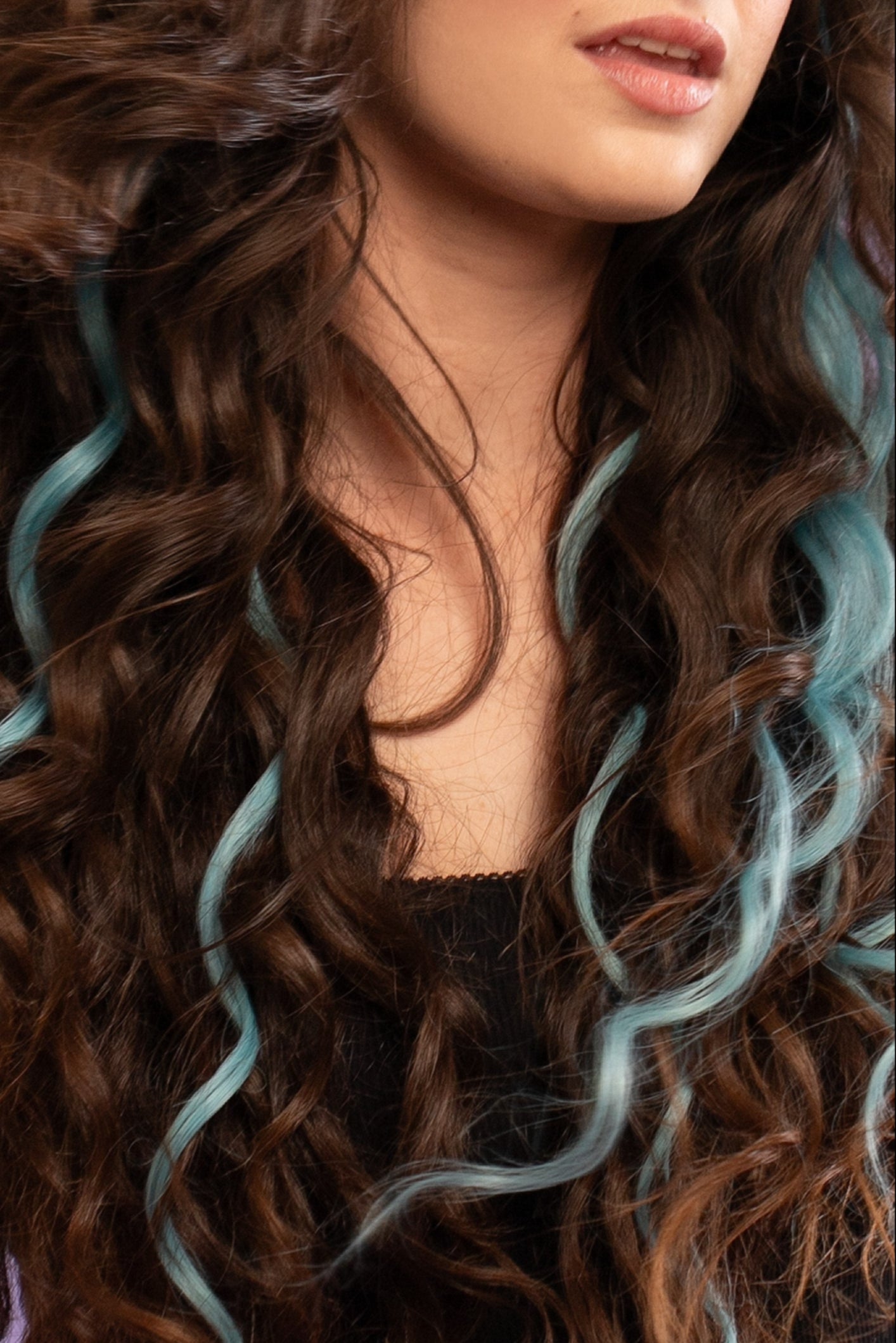 Natural hair extension - Light blue shade - Shufizoo