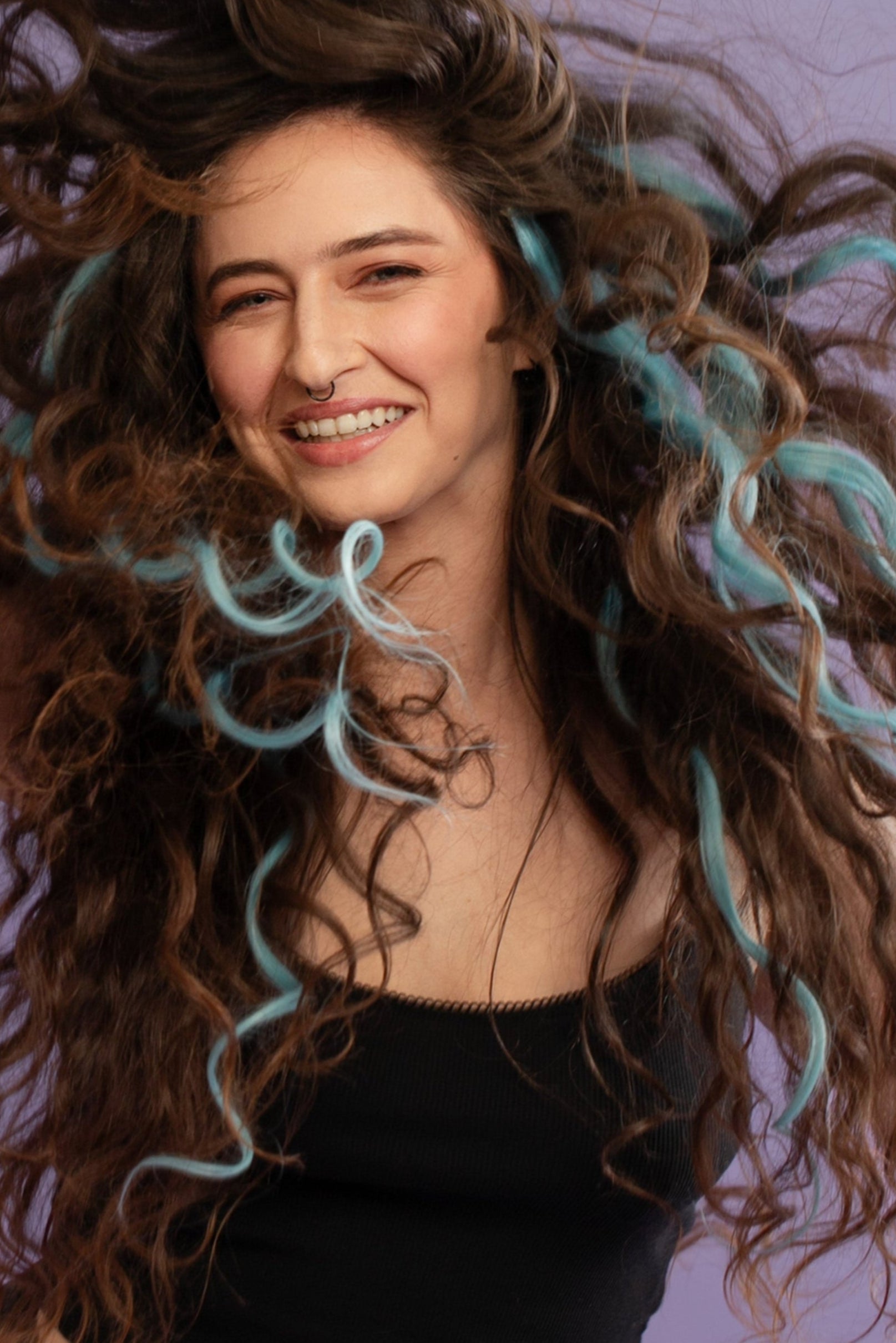 Natural hair extension - Light blue shade - Shufizoo