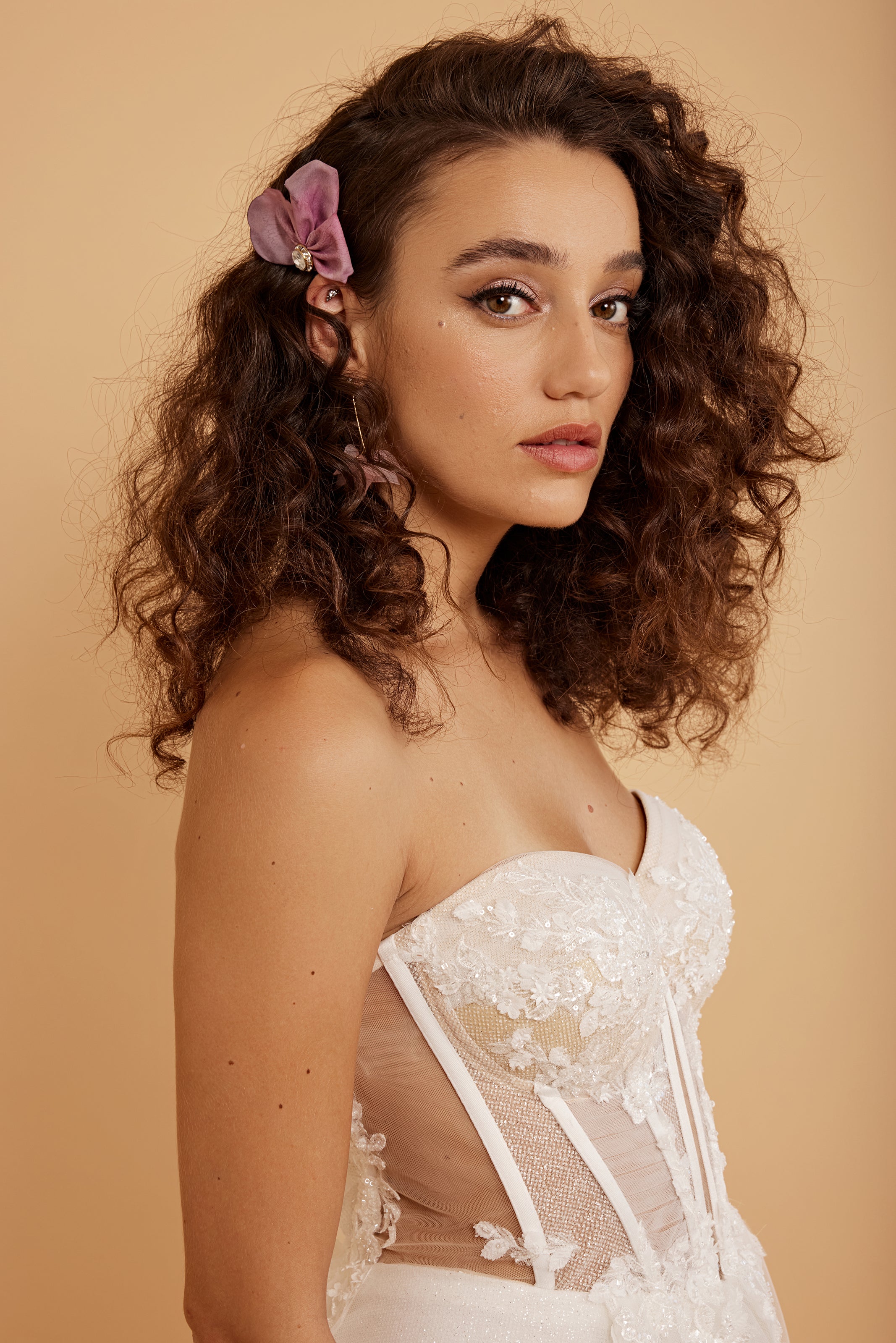 Purple silk leaf comb - Shufizoo