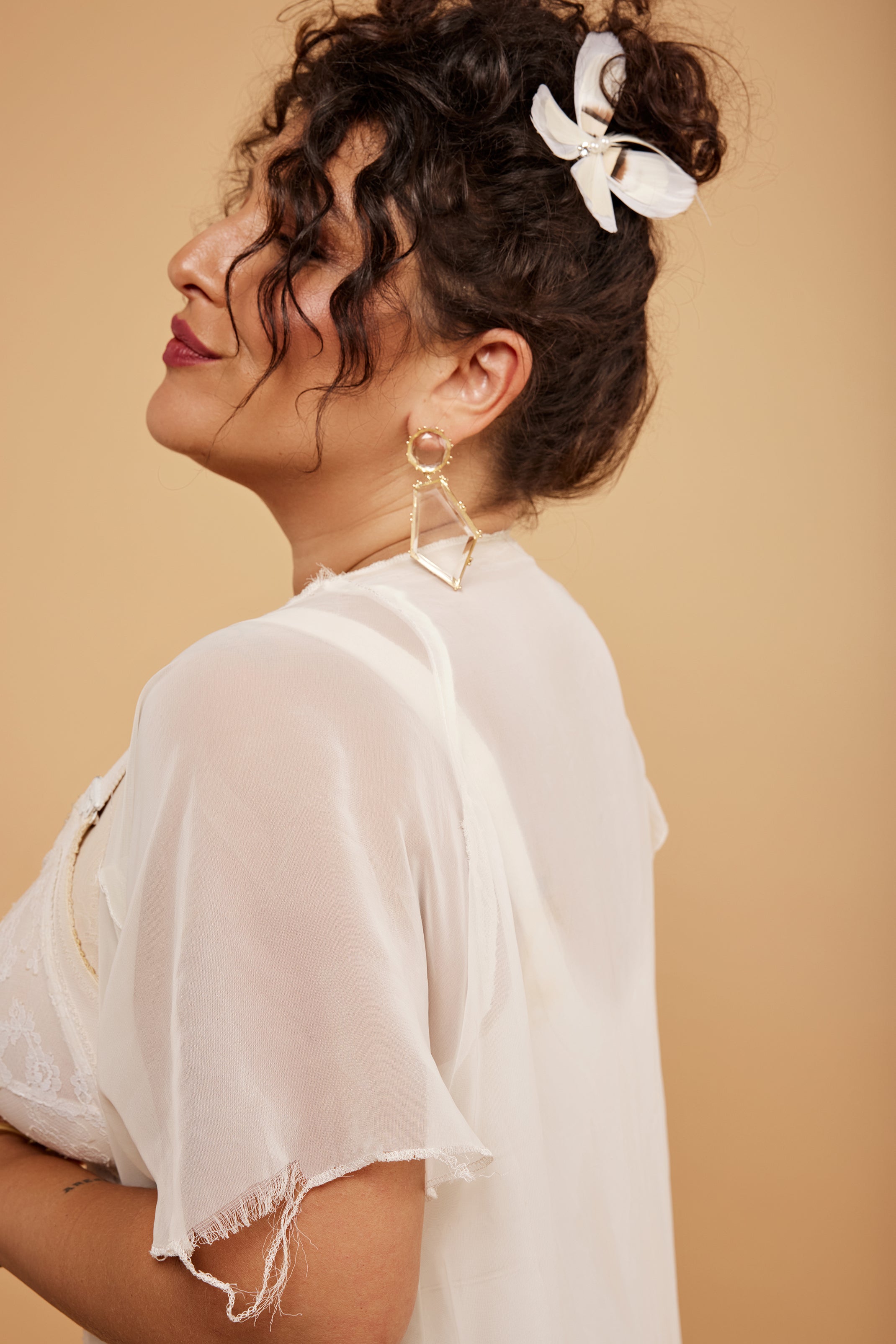 White Merry Art-deco comb - Shufizoo