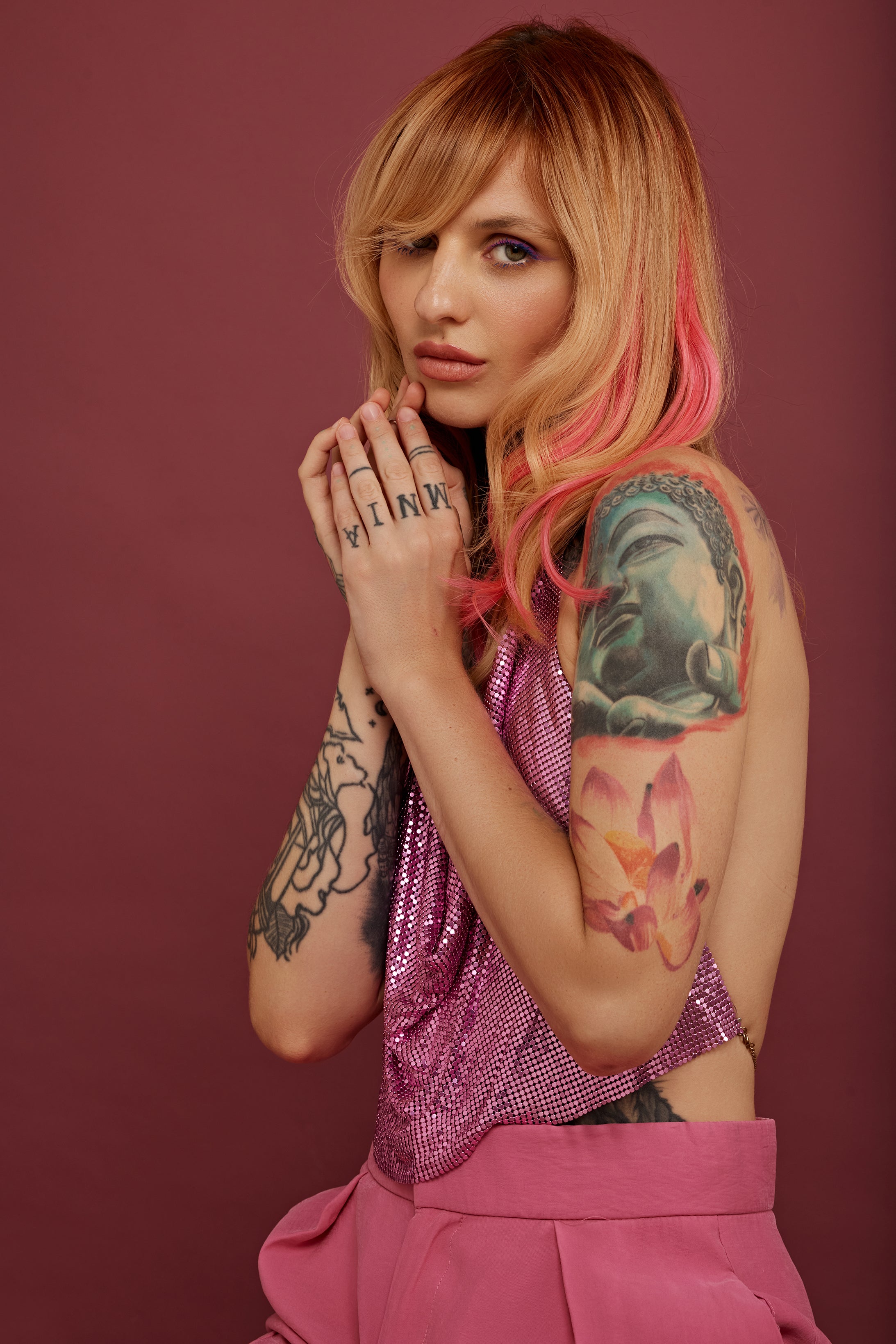 Natural hair extension - Barbie pink shade - Shufizoo