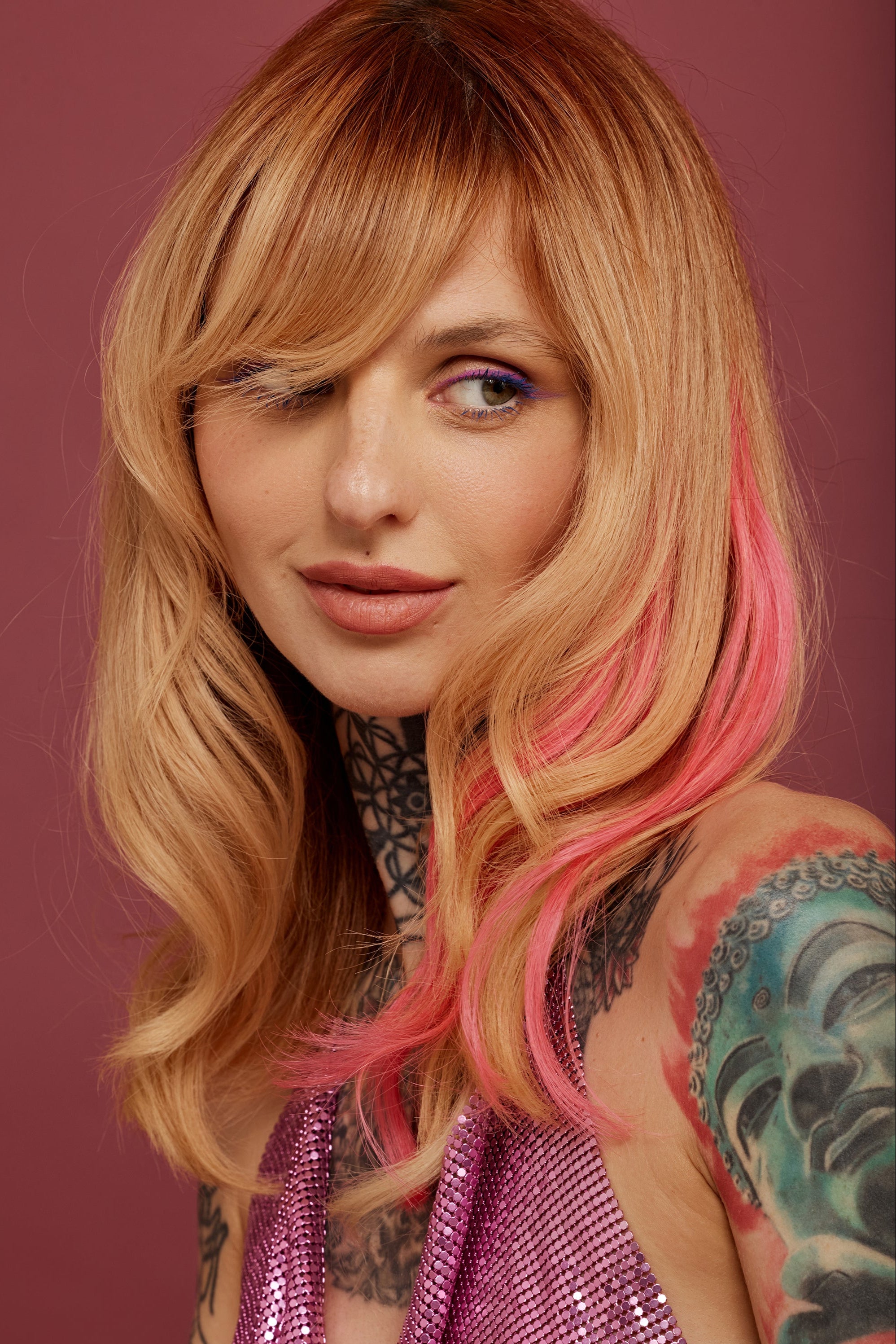 Natural hair extension - Barbie pink shade - Shufizoo