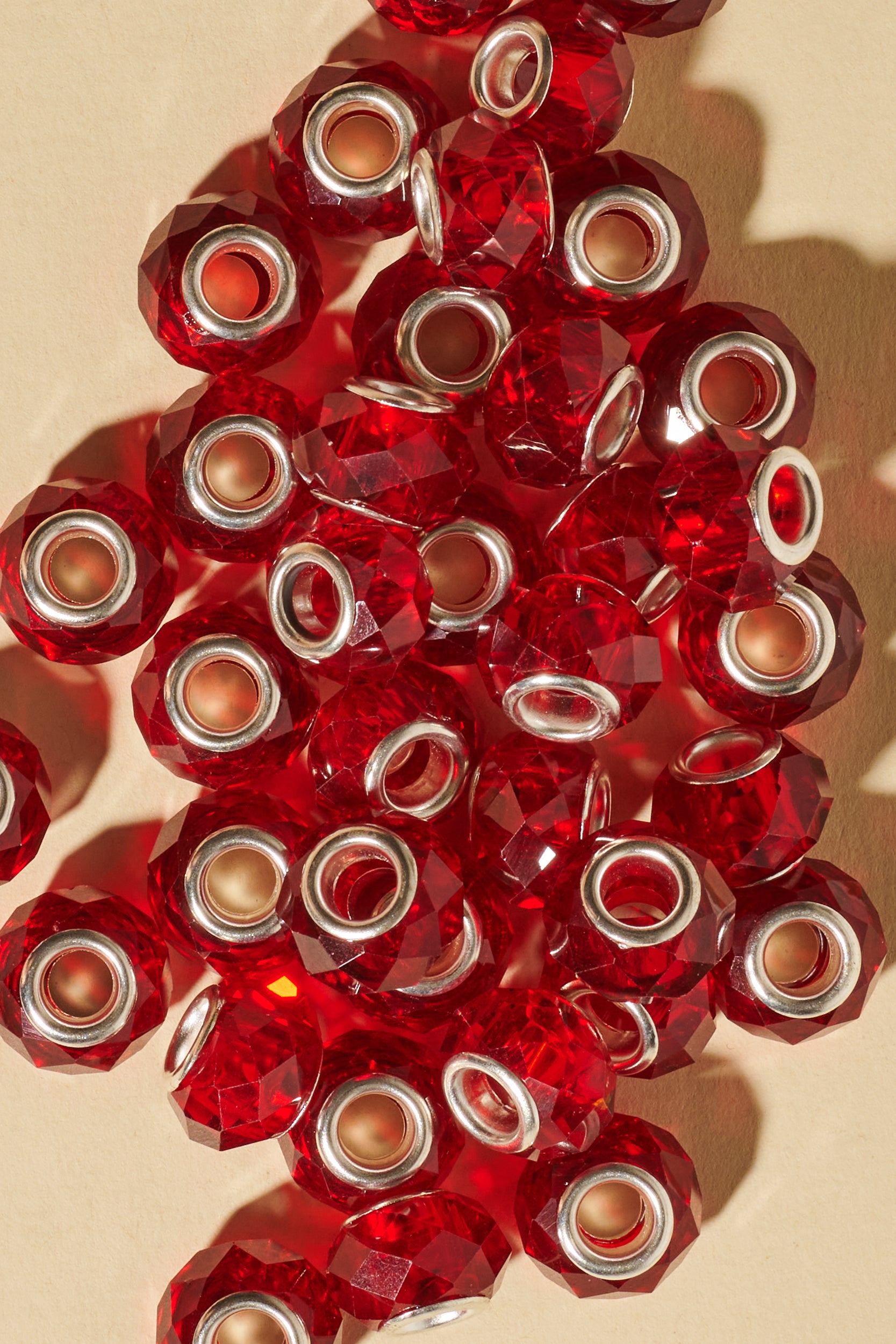 Dreadlock beads - Shufizoo - Ckear Red Beads