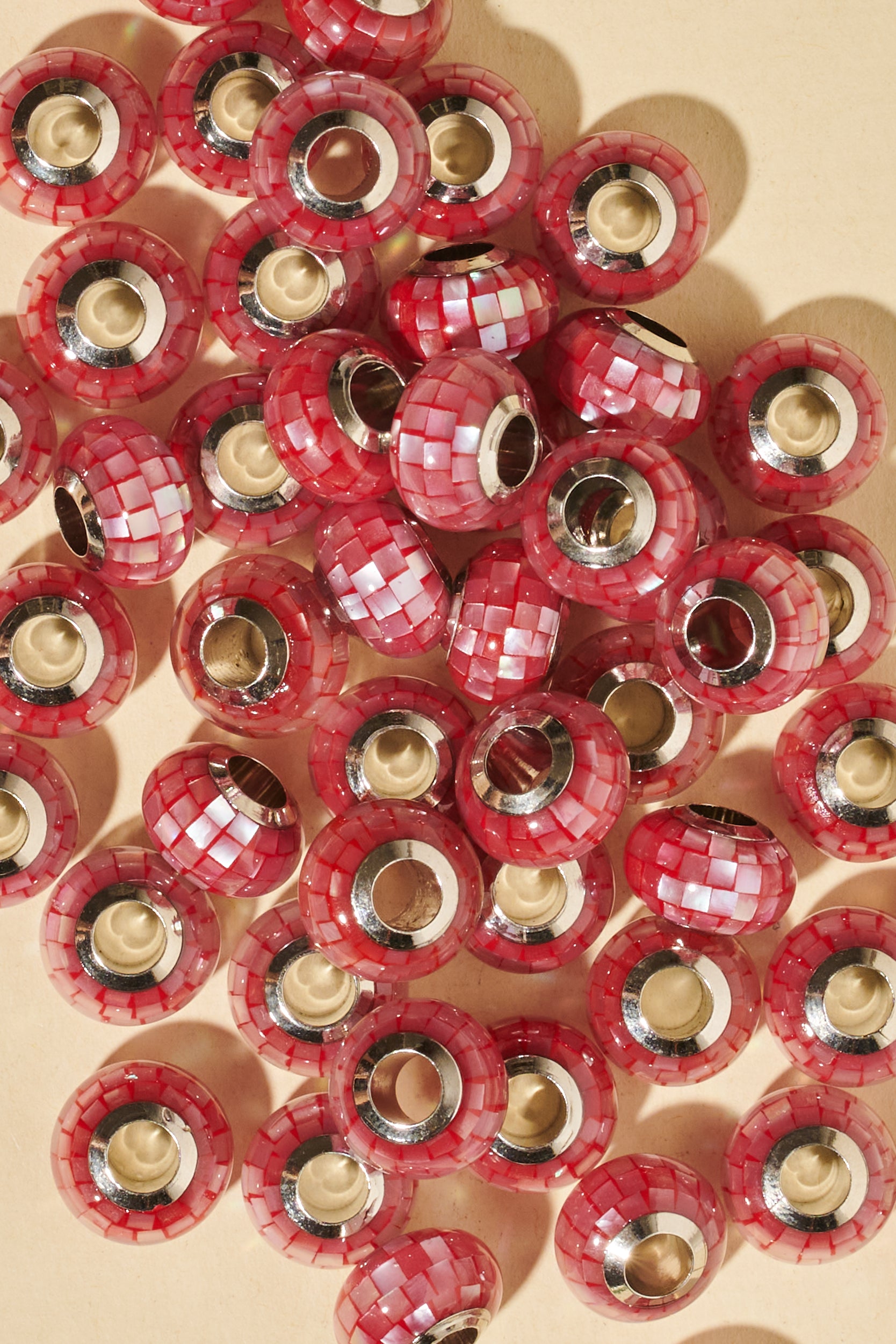 Dreadlock beads - Shufizoo - disco vibe red Beads