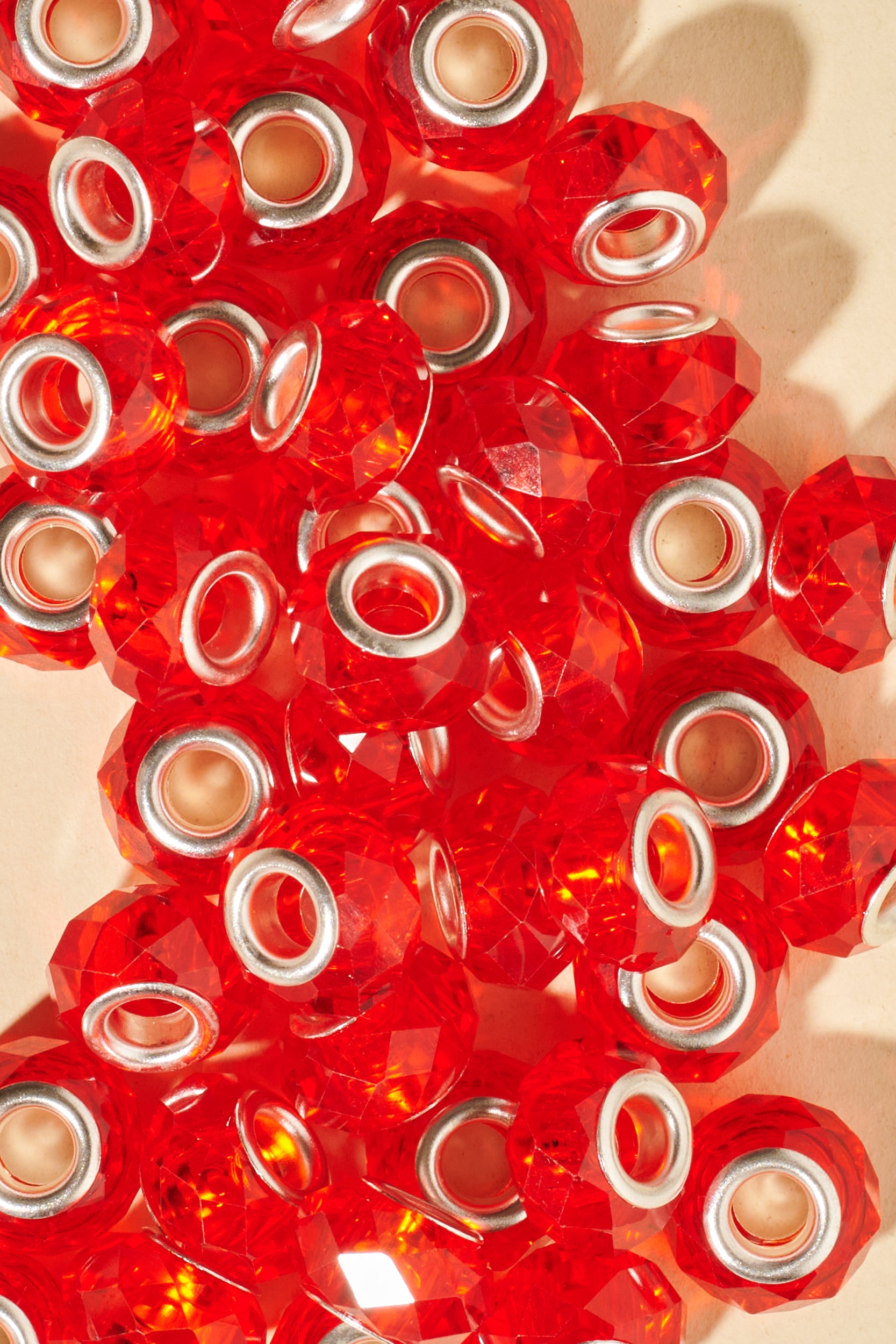 Dreadlock beads - Shufizoo - clear red Beads