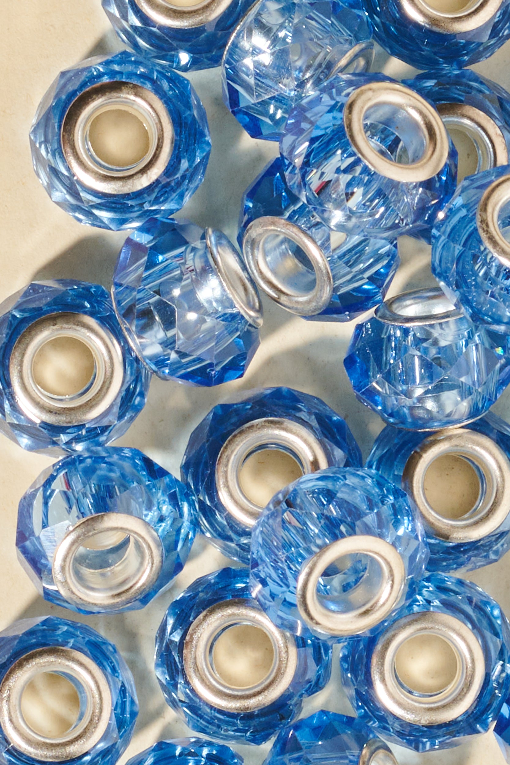 Dreadlock beads - Shufizoo - Clear Blue Beads