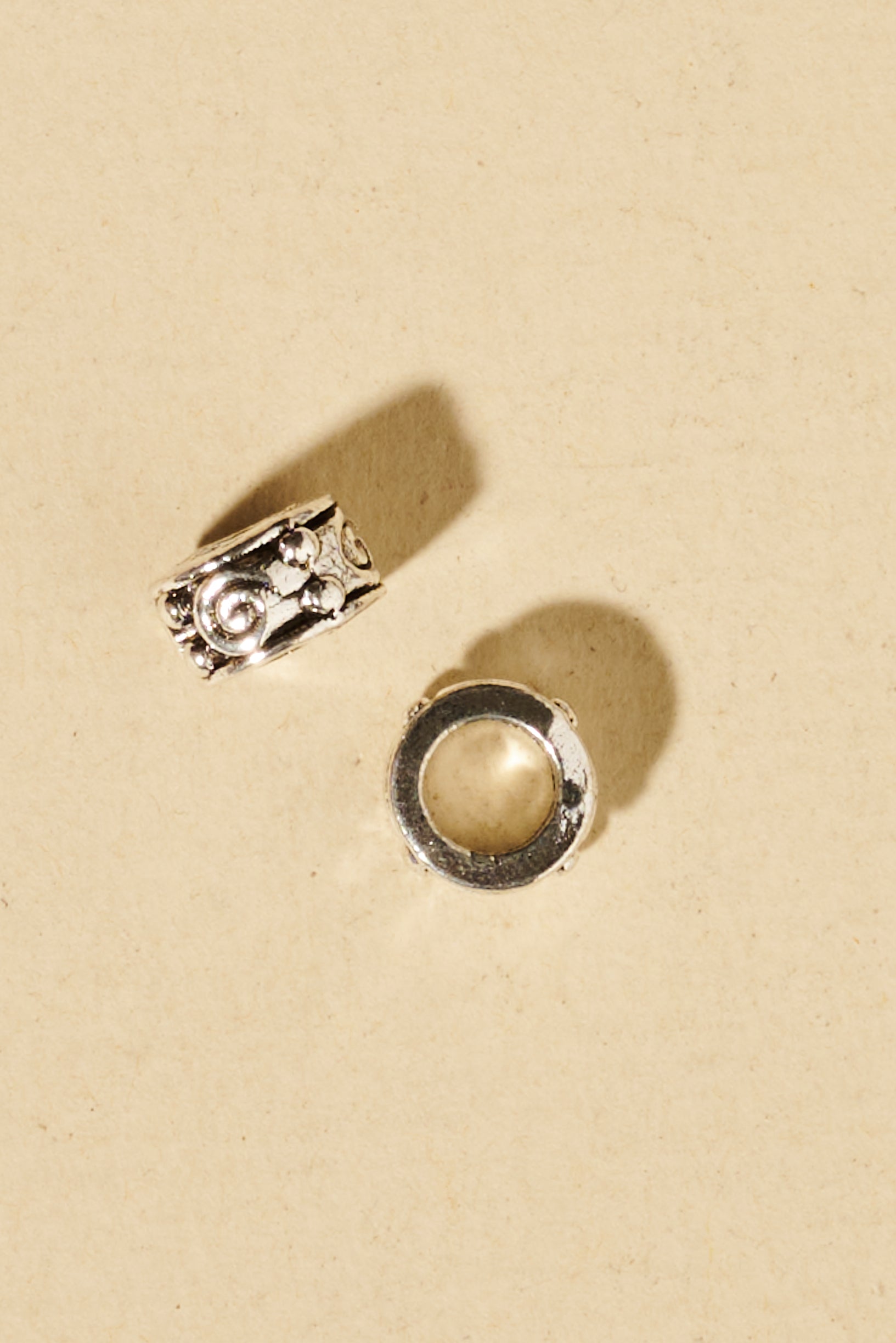 Dreadlock beads - Shufizoo - Silver Beads with Wave Decorations