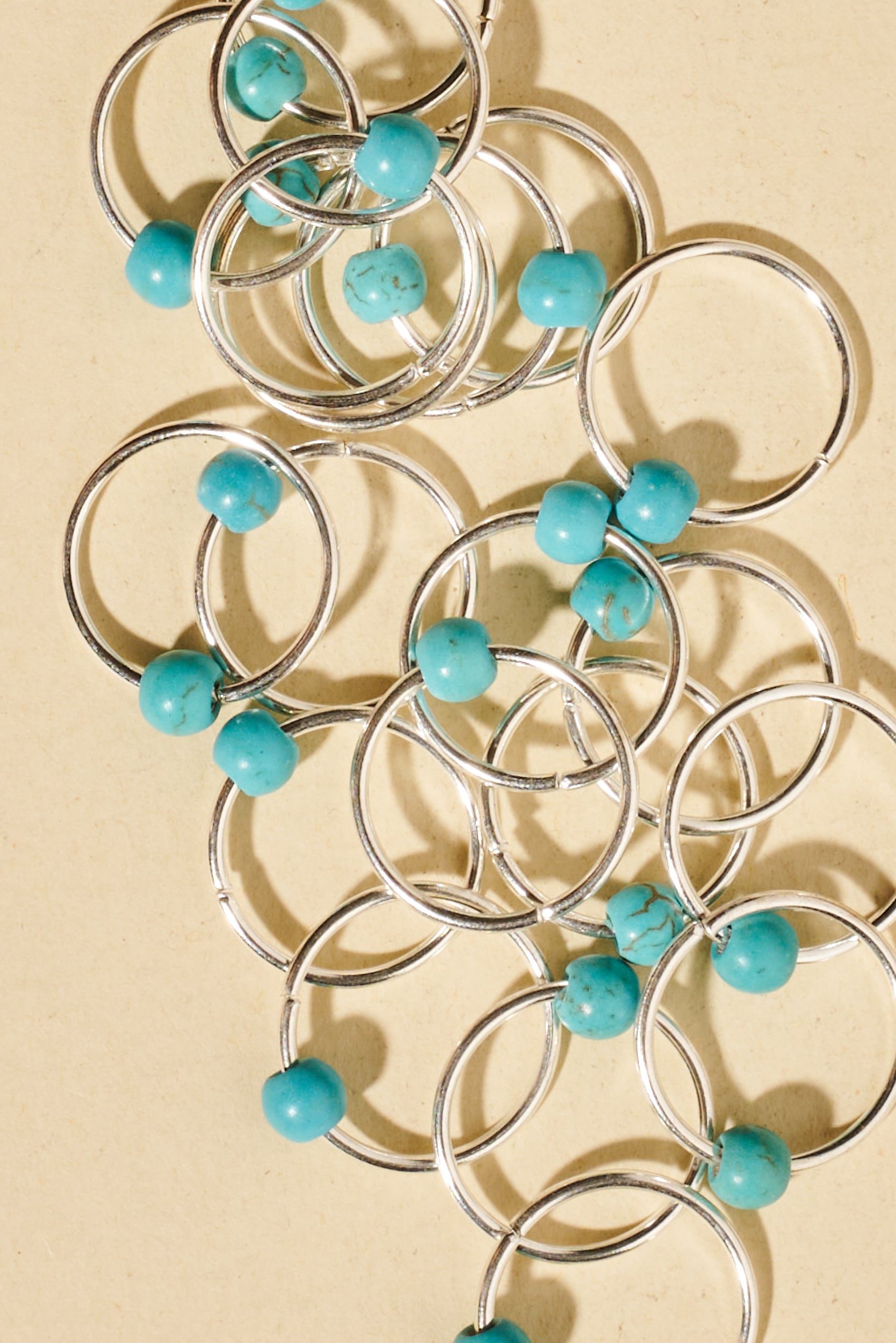 Braids decorations - Shufizoo - Silver Ring with a Turquoise Bead