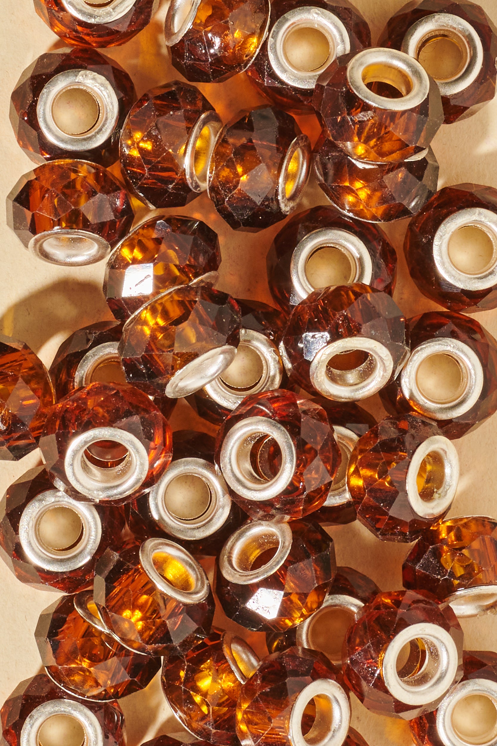 Dreadlock beads - Shufizoo - clear Orange Beads