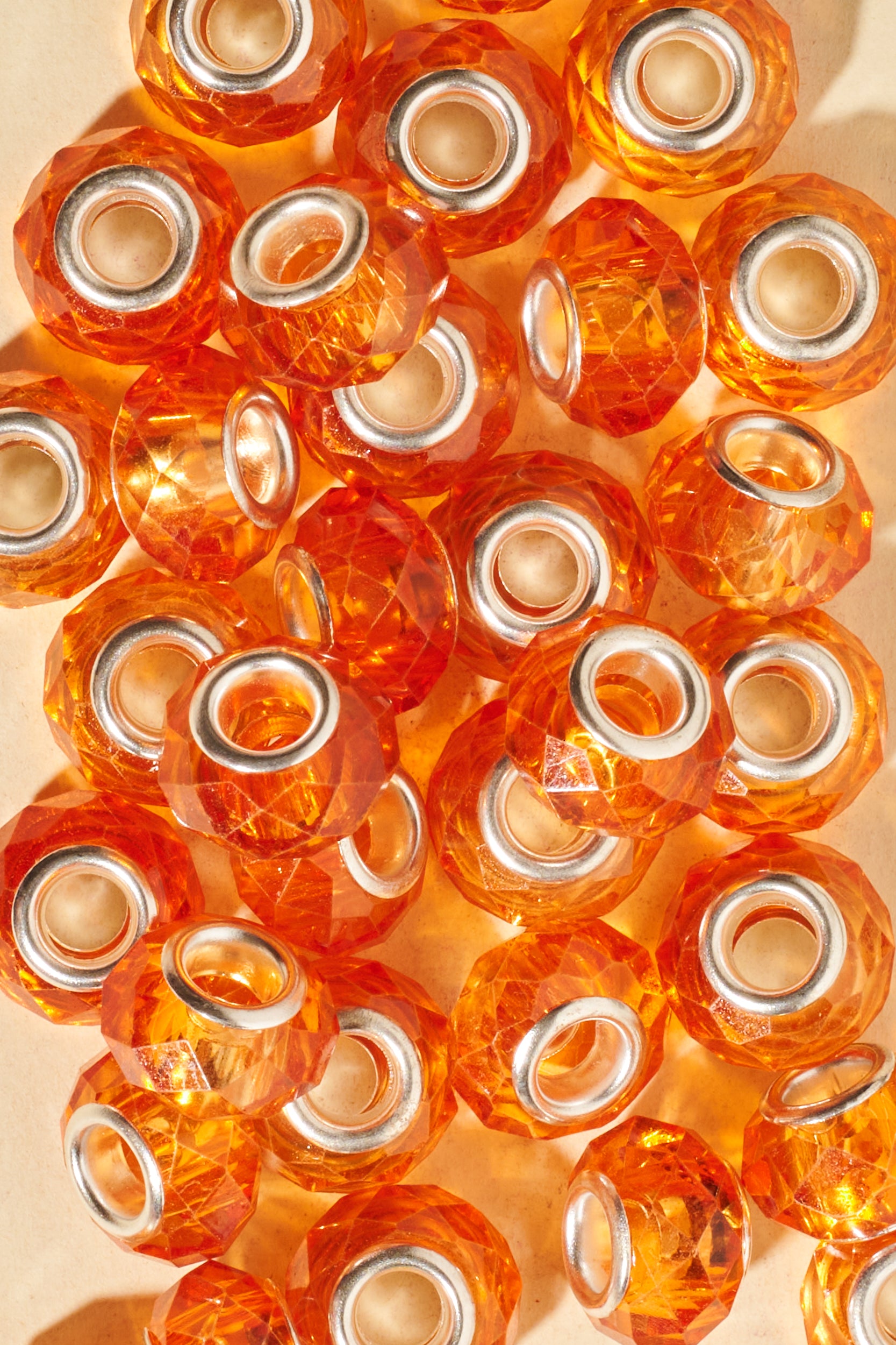 Dreadlock beads - Shufizoo - clear light Orange Beads