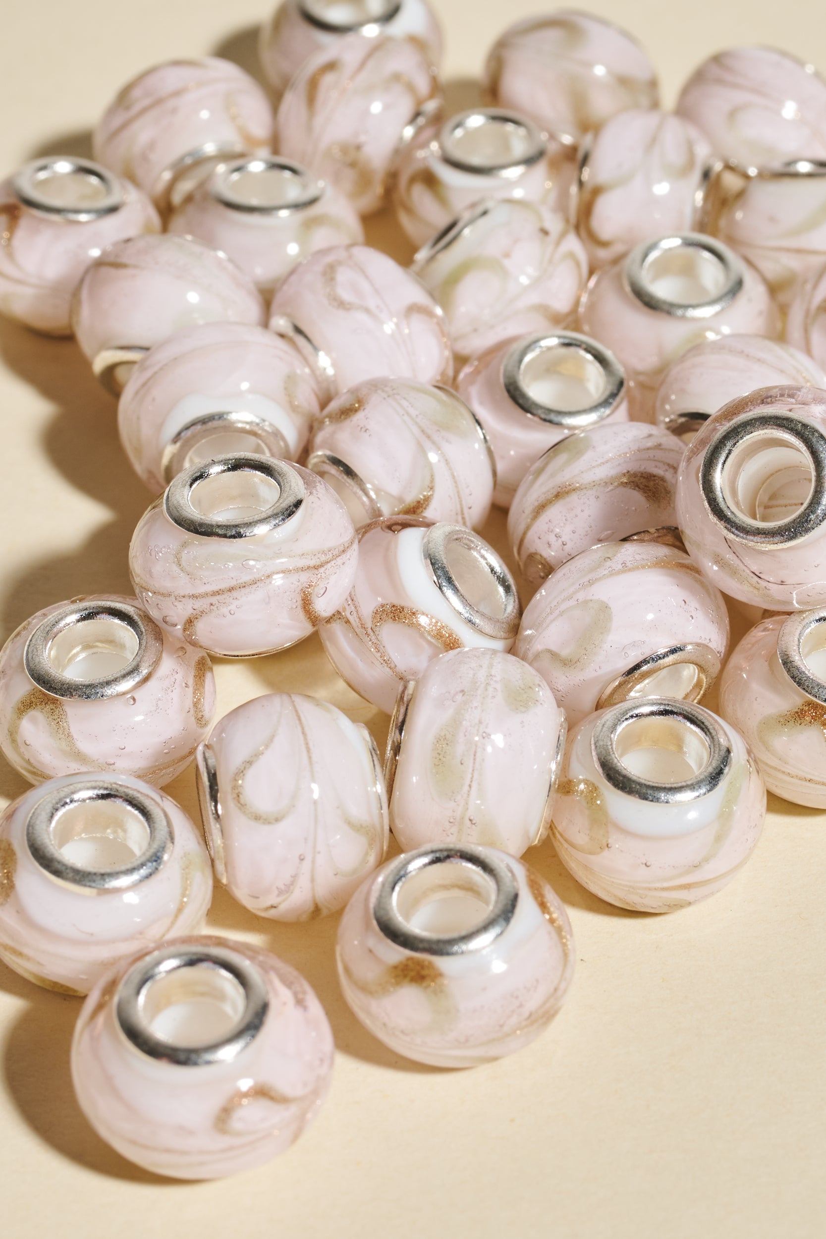 Dreadlock beads - Shufizoo - Brown Marble on a White Background