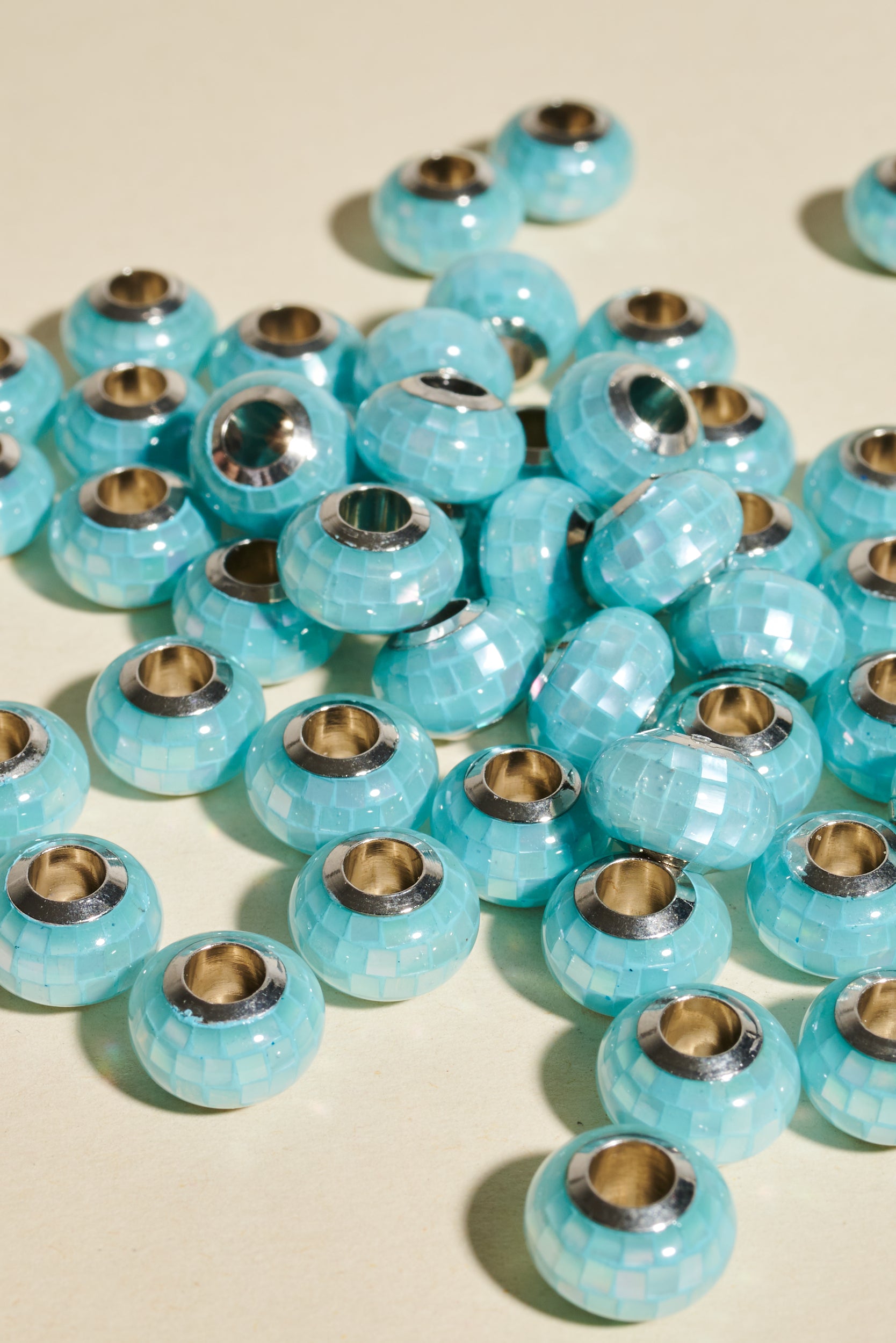 Dreadlock beads
- Shufizoo - Turquoise Disco-Style Beads