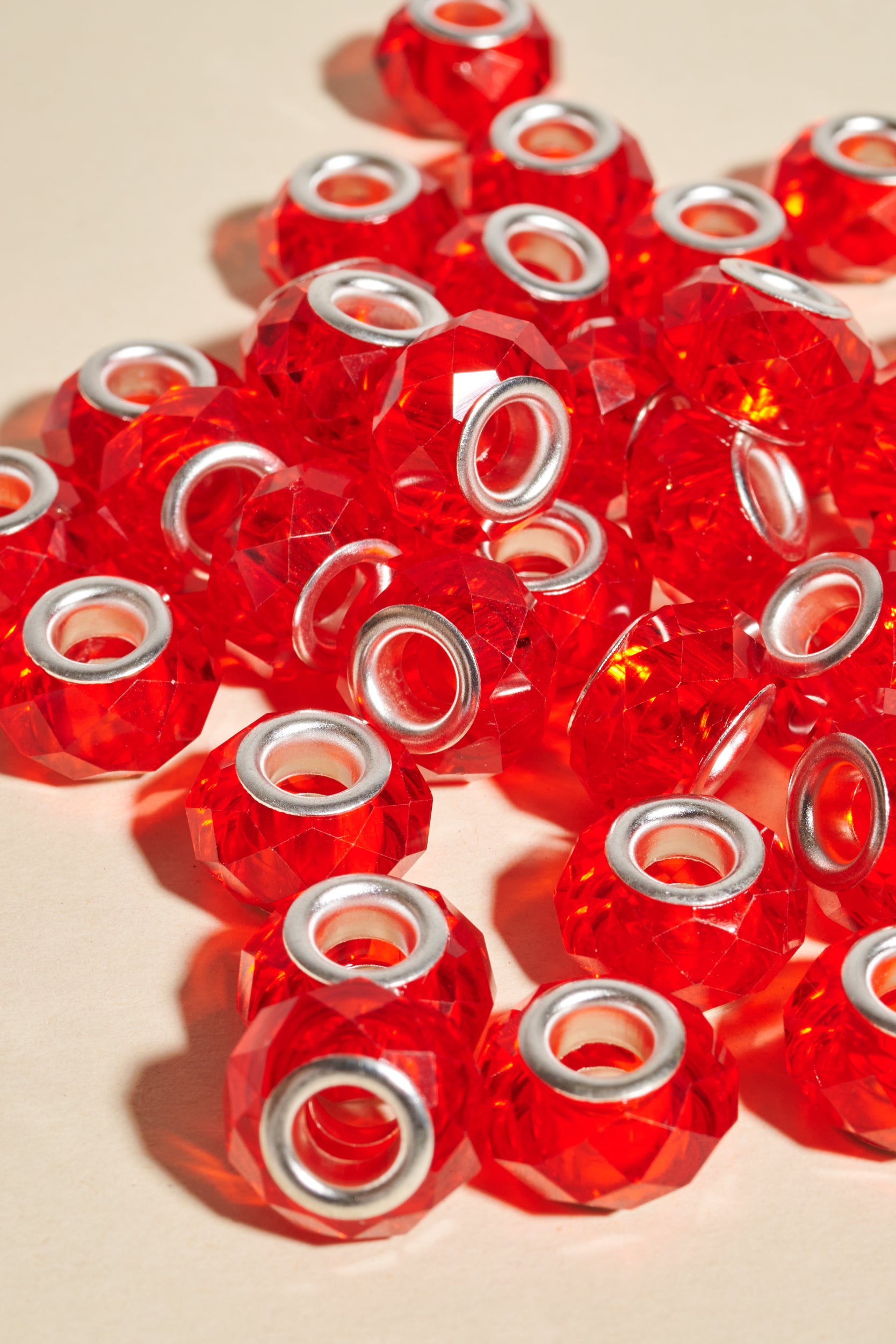 Dreadlock beads - Shufizoo - clear red Beads