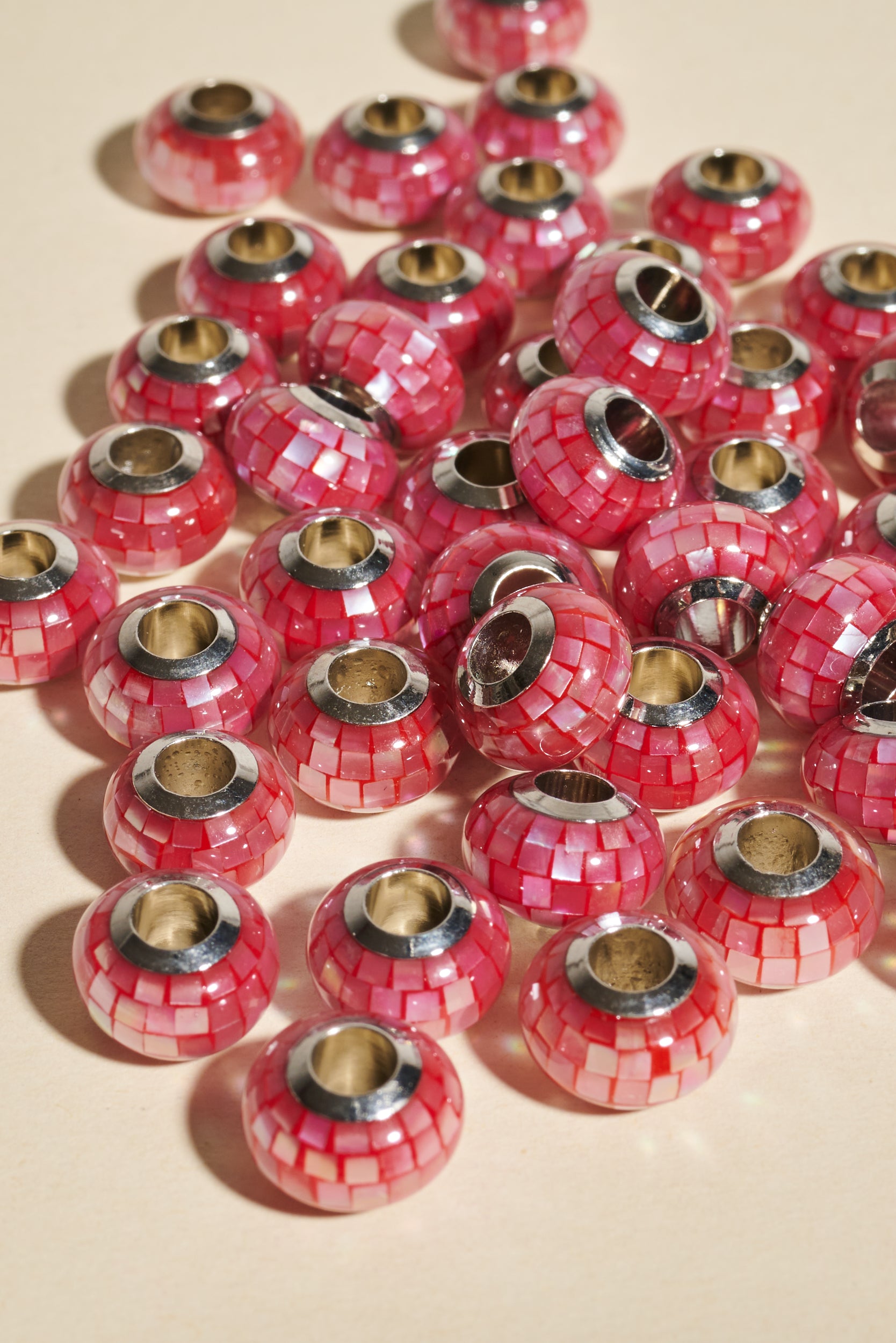Dreadlock beads - Shufizoo - disco vibe red Beads
