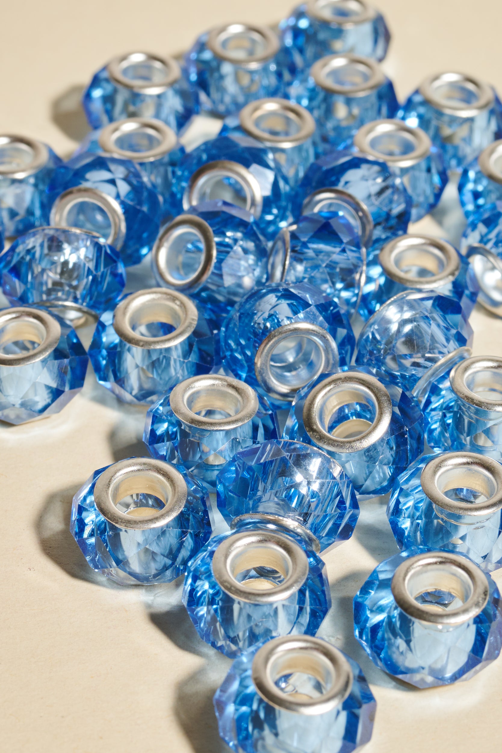 Dreadlock beads - Shufizoo - Clear Blue Beads