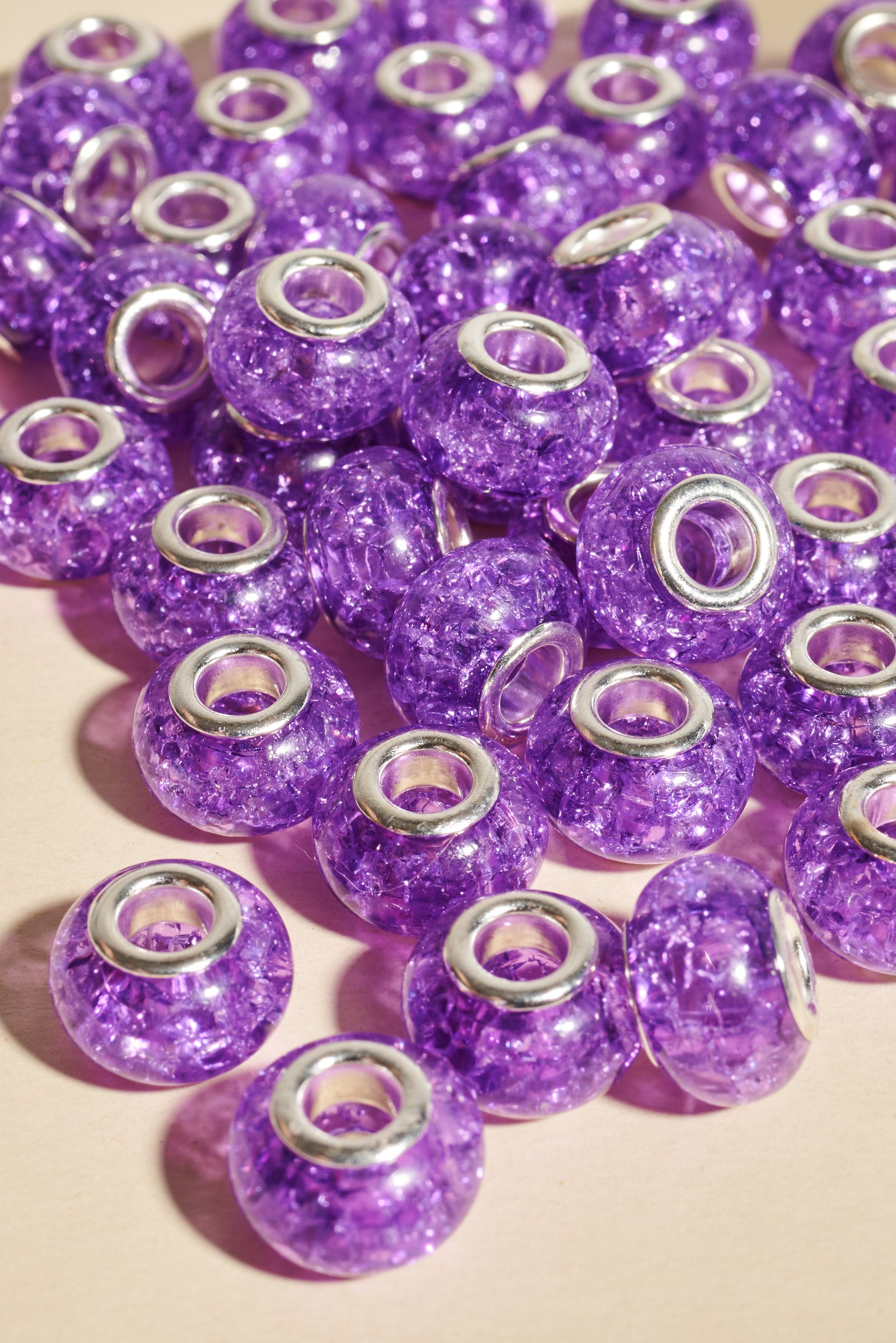 Shufizoo - Dreadlock beads - clear purple Beads