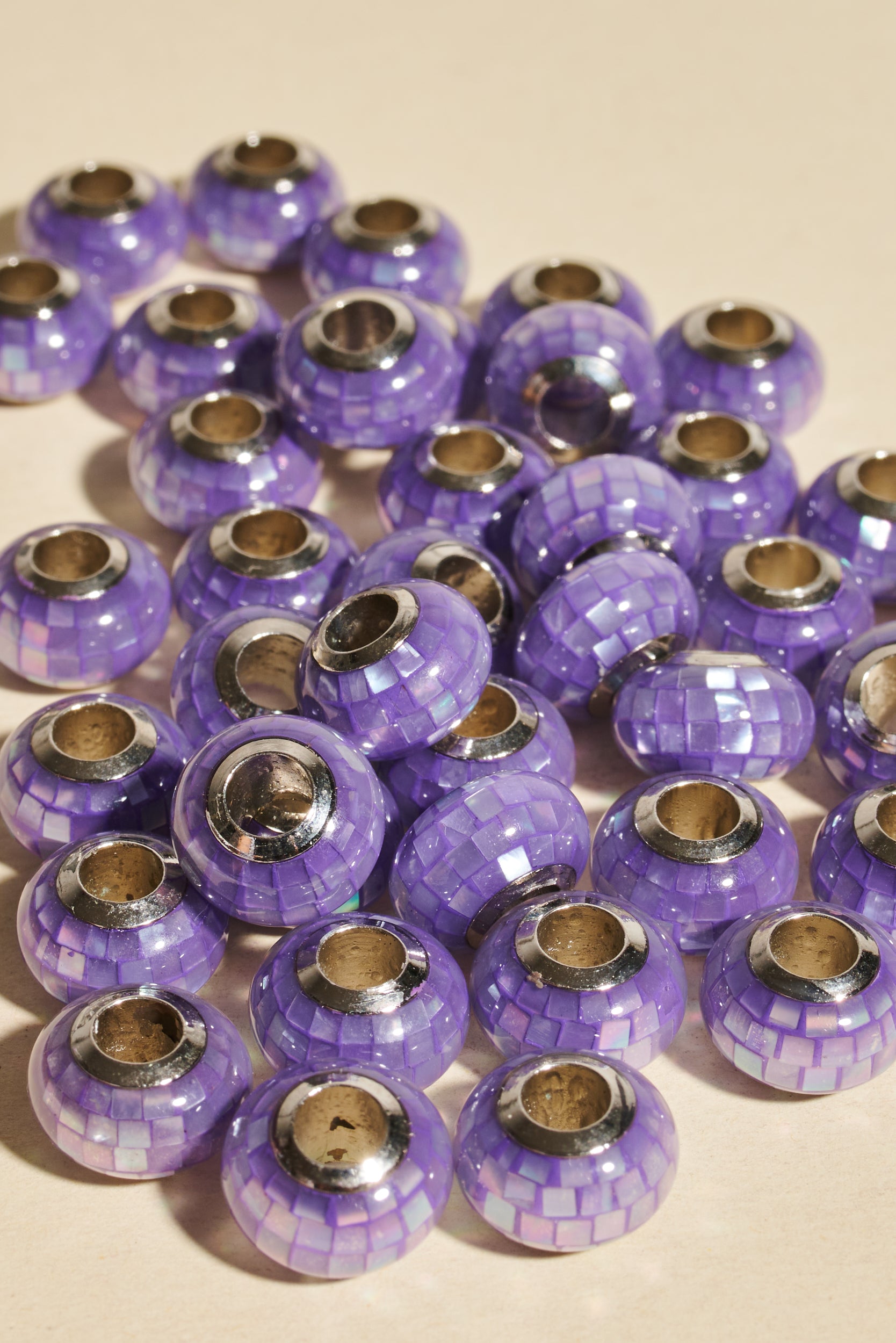 Dreadlock beads - Shufizoo -
disco vibe Purple Beads