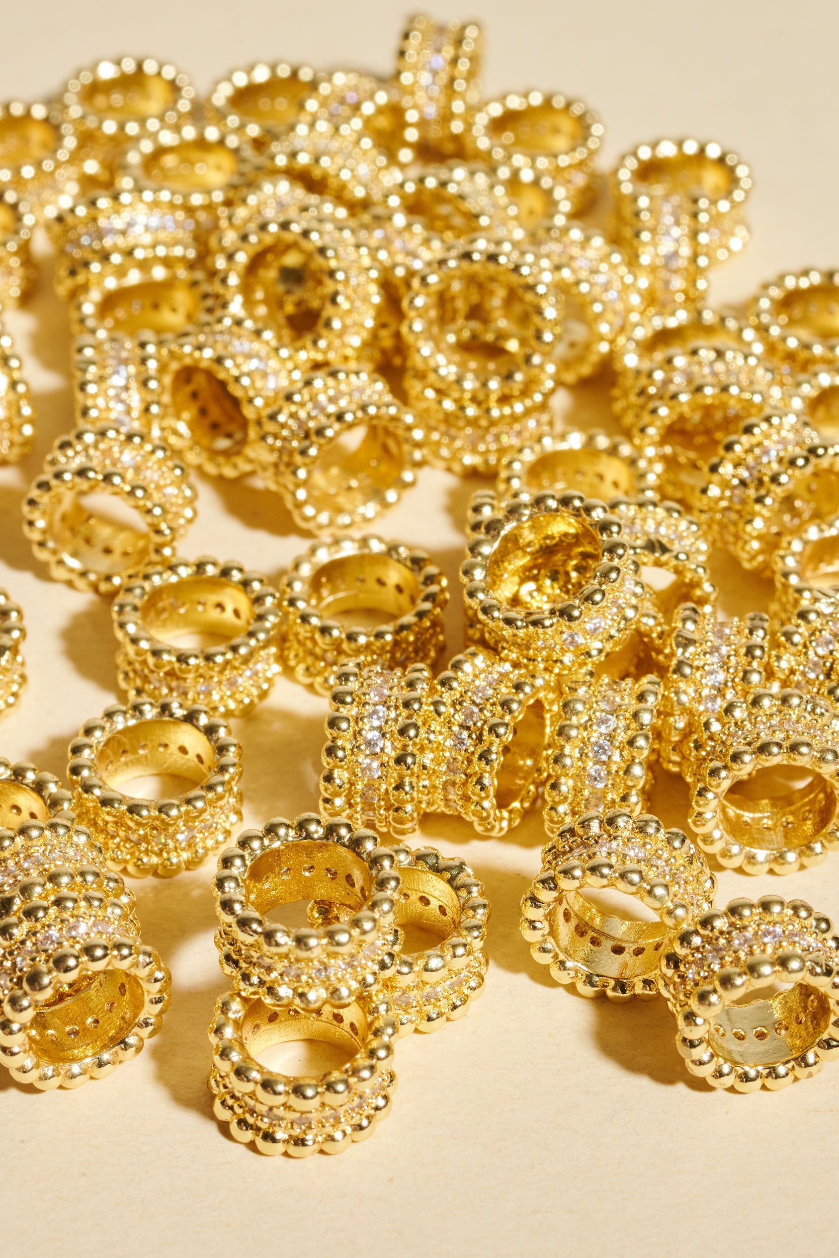 Dreadlock beads - Shufizoo -
Gold Bead with Raised Circle Decoration