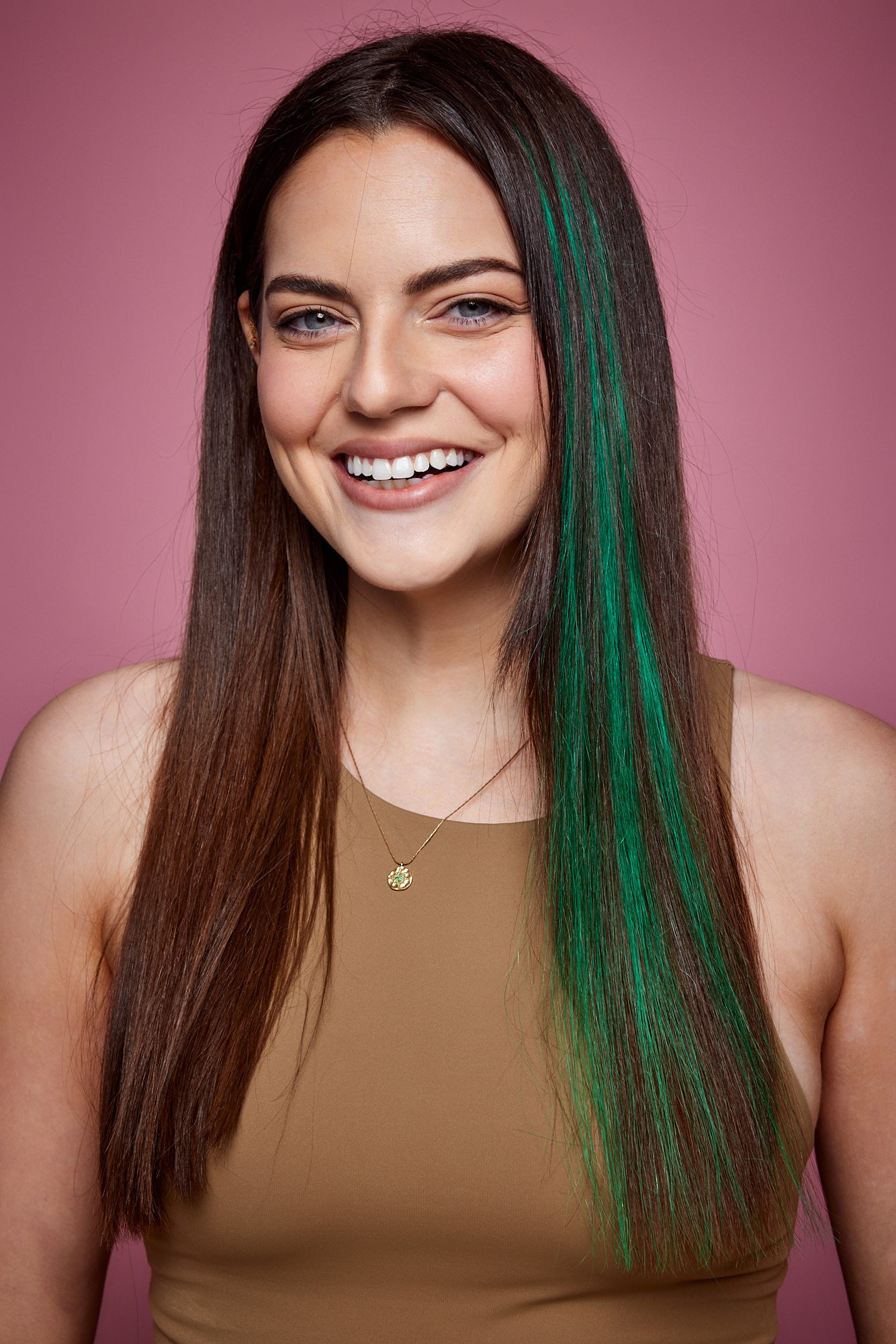 Natural hair extension - Grass Green shade