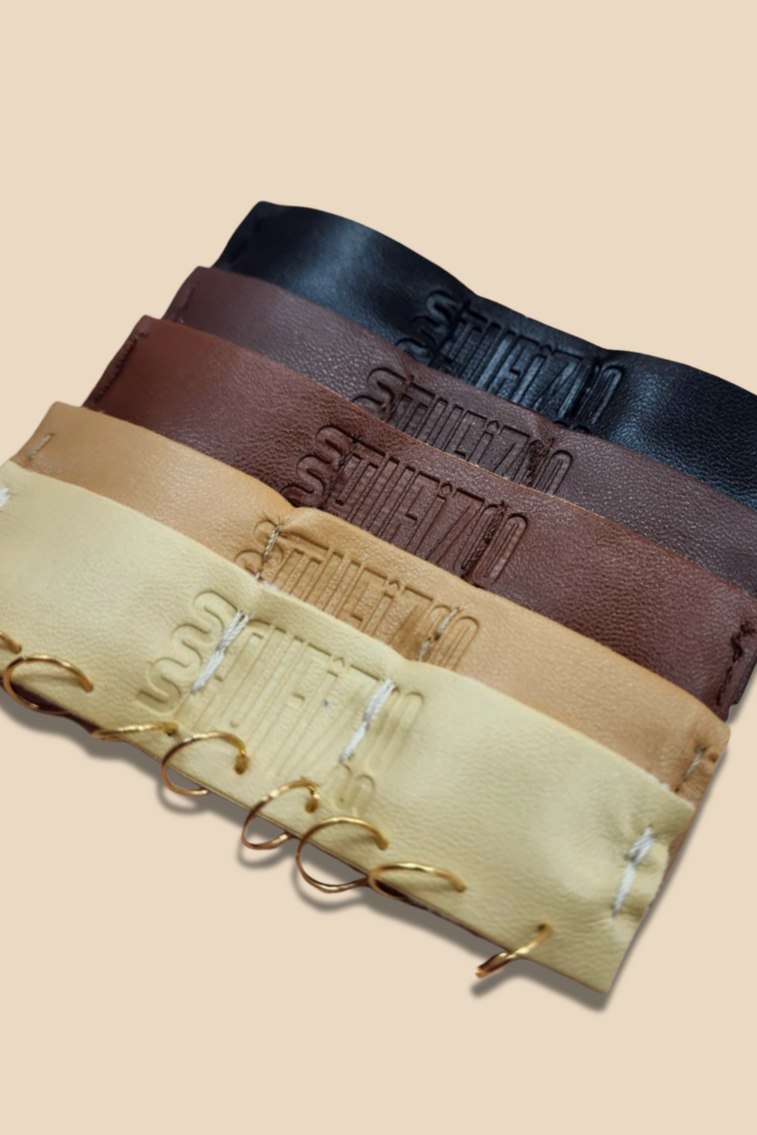 black, dark brown, light brown, satin blonde - gold,