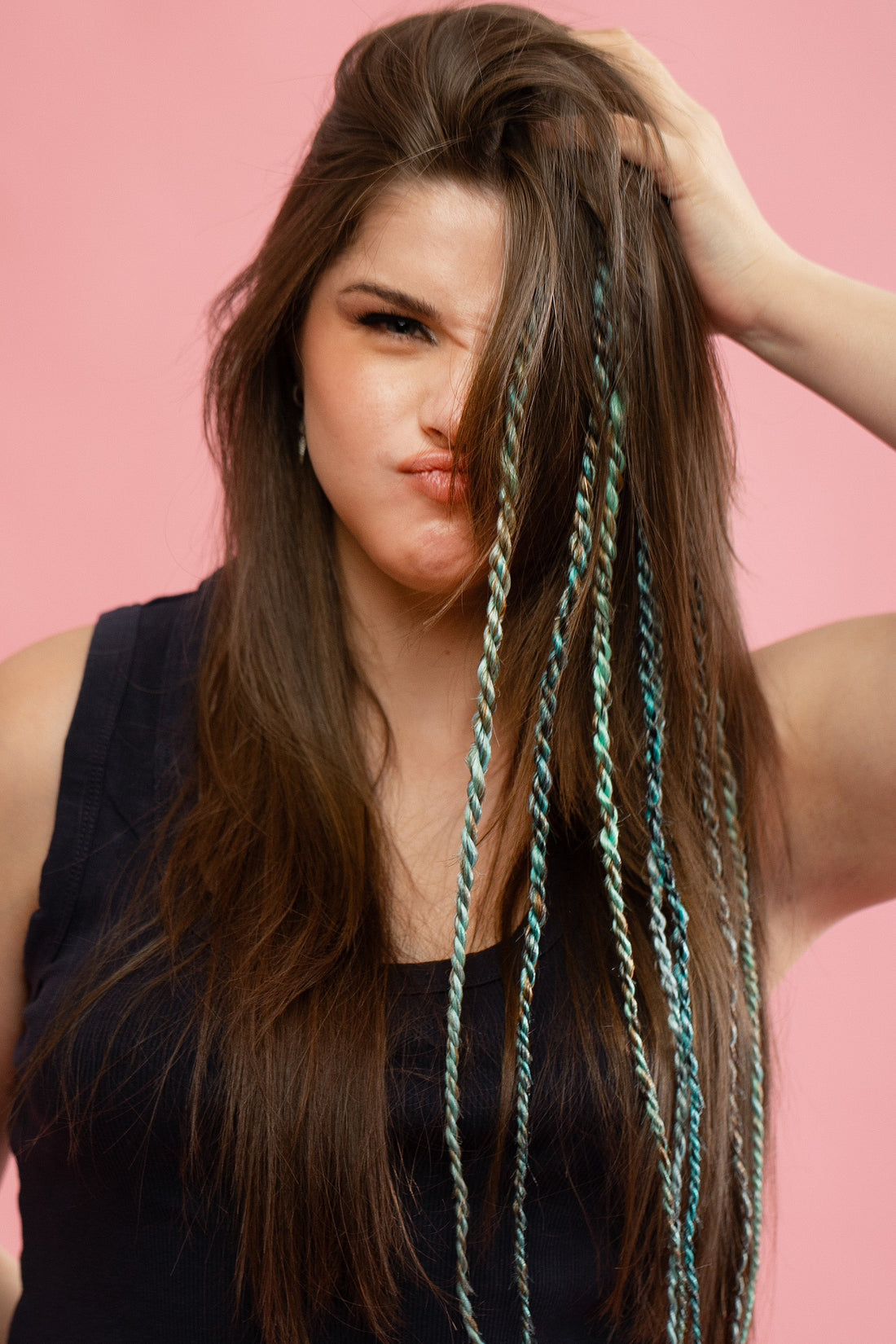chocolate brown - 2 - turquoise - shufizoo