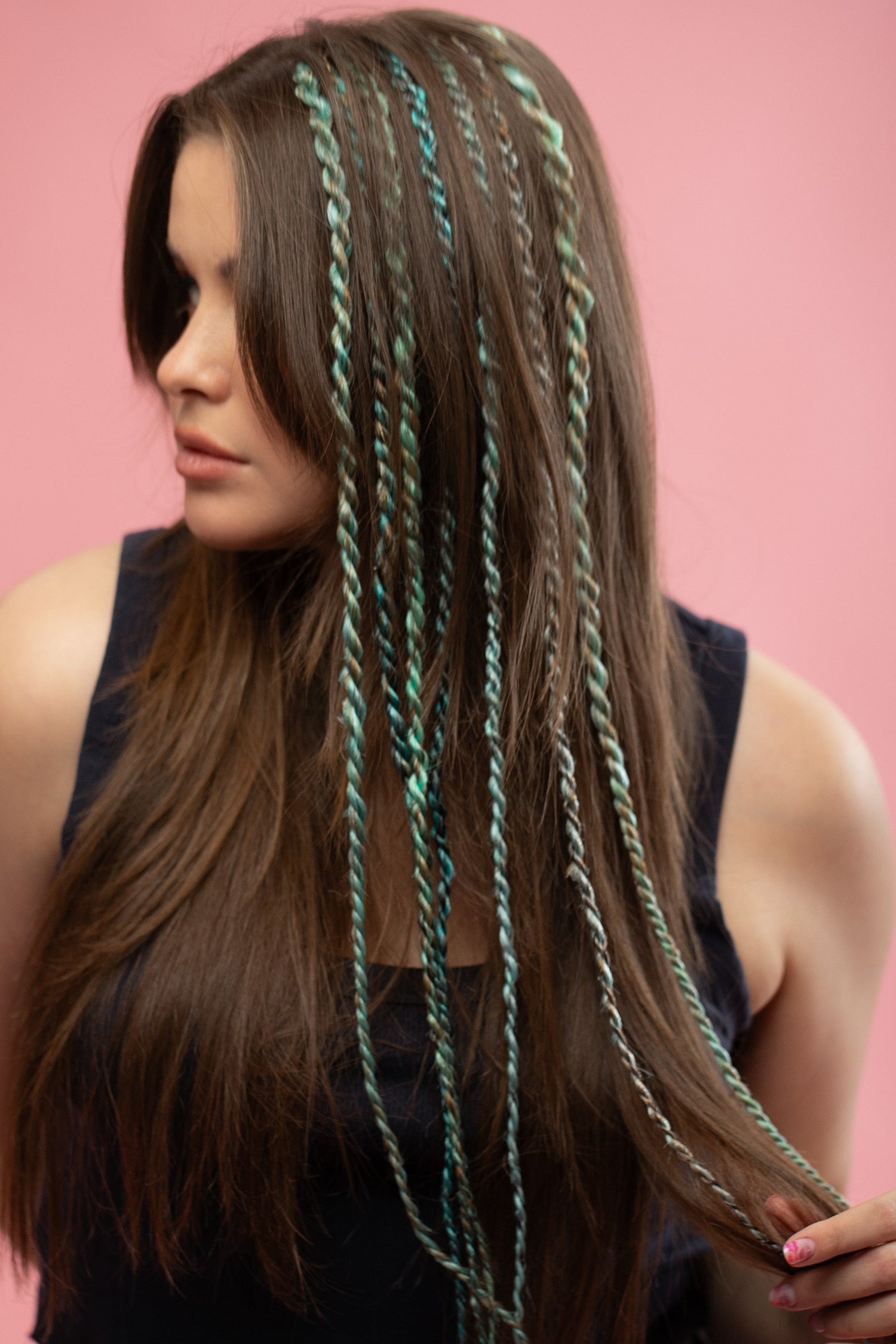 chocolate brown - 2 - turquoise - shufizoo