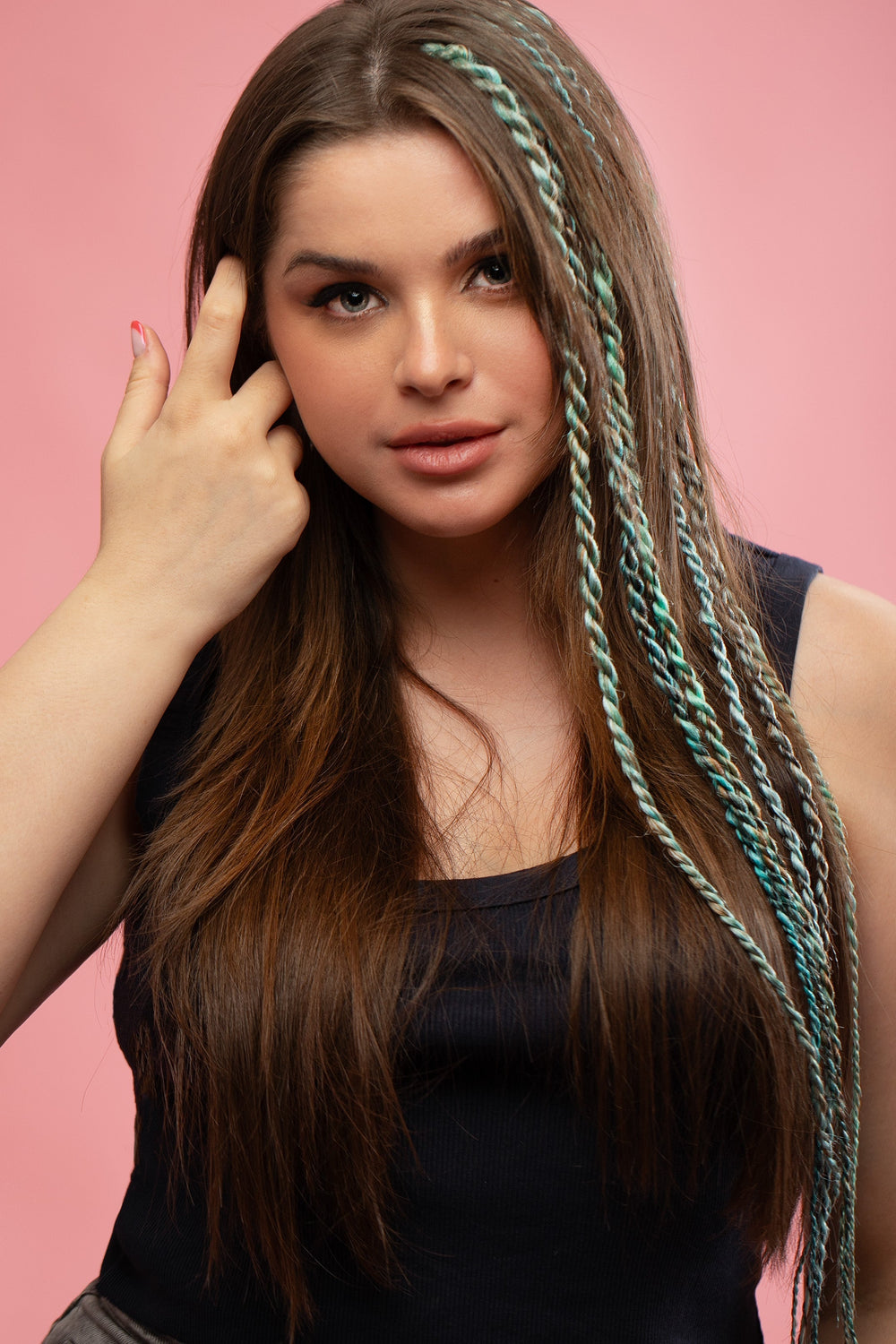 chocolate brown - 2 - turquoise - shufizoo