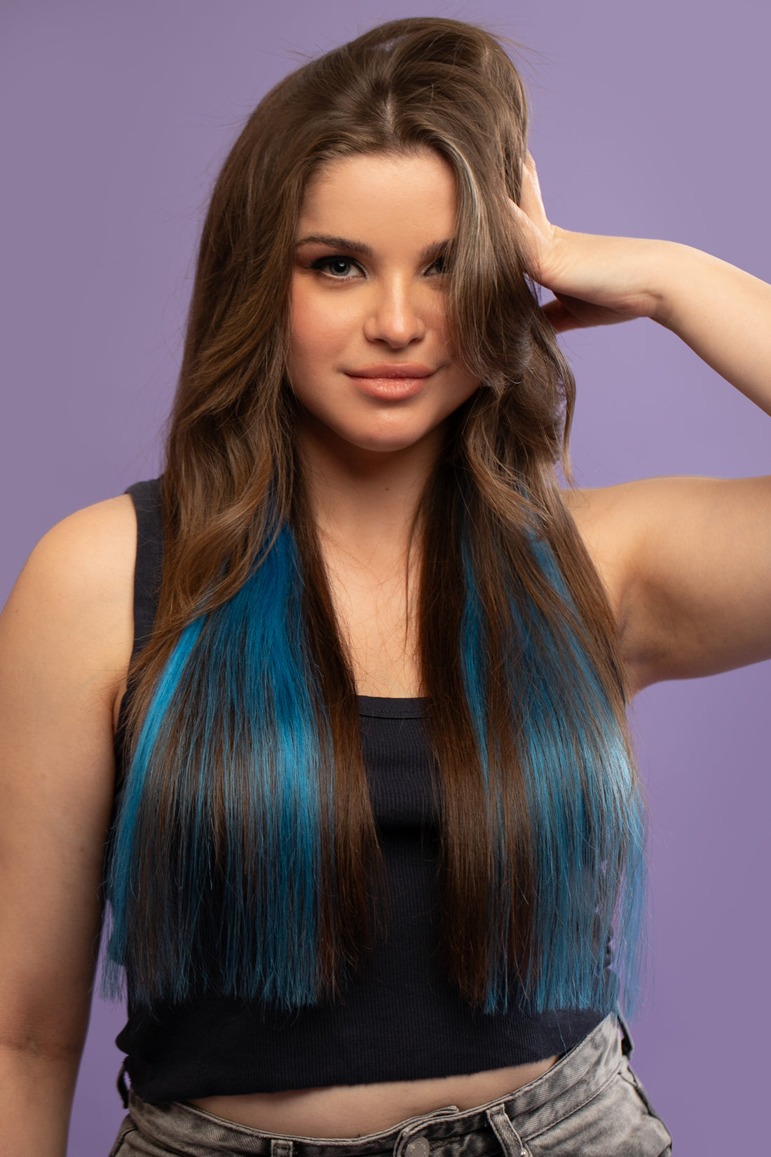 Natural hair extension - Sea blue shade - Shufizoo