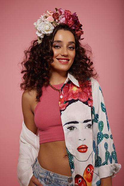 Silk Flower Headband - Dahlia