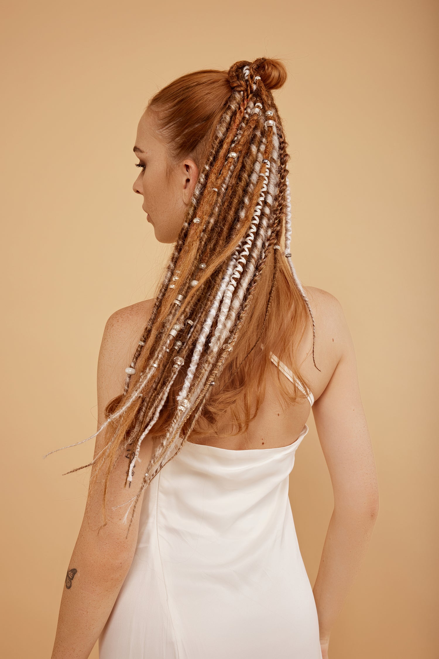 White shade synthetic Dreadlocks - Shufizoo