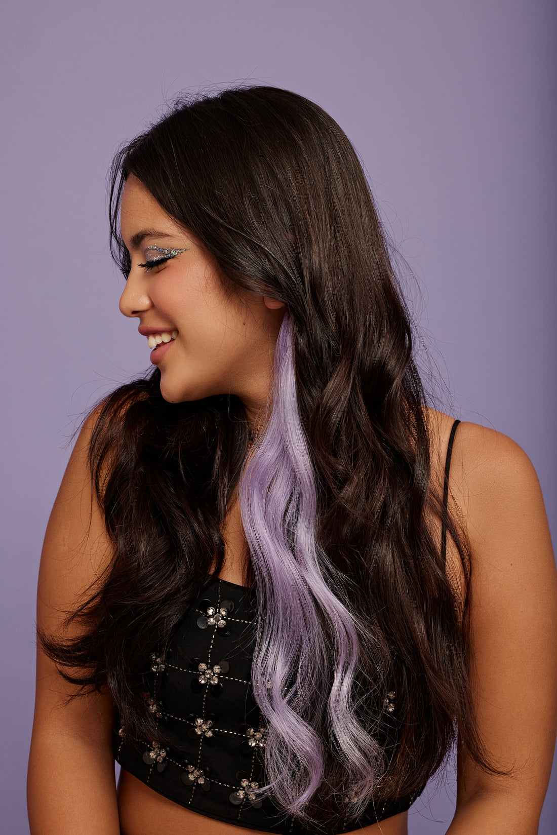 Natural hair extension - Eggplant purple shade - Shufizoo