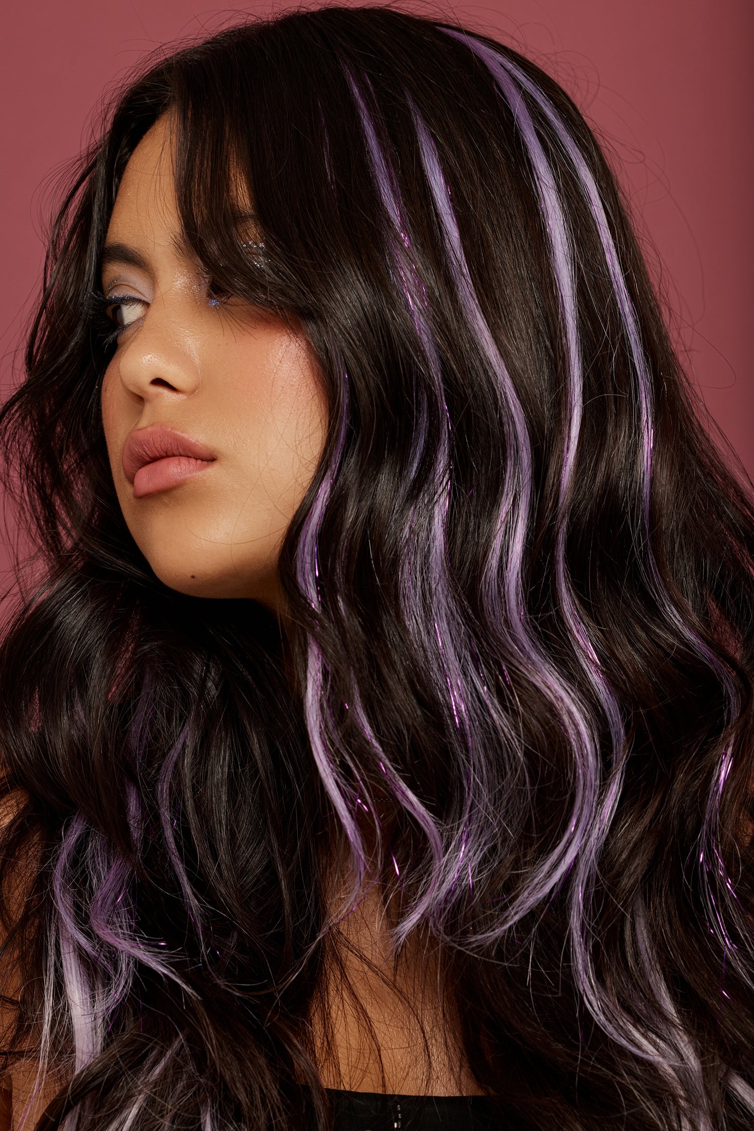 Natural hair extension - Classic purple shade - - Shufizoo