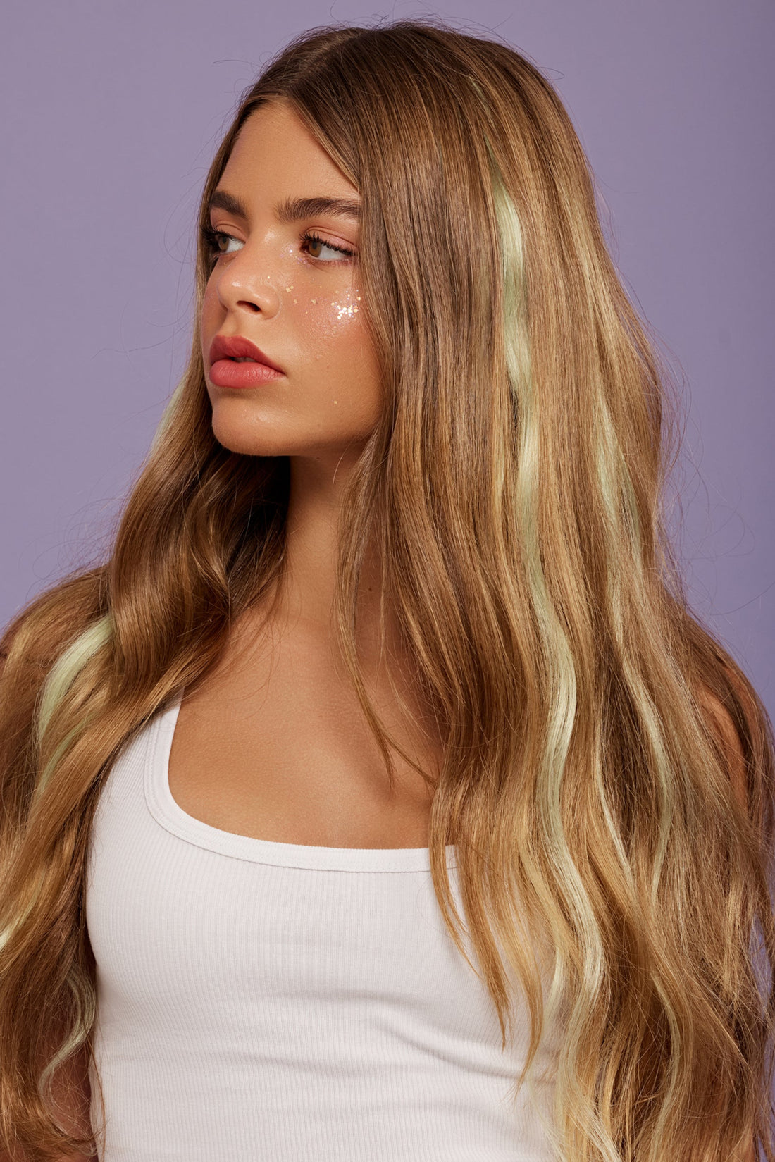 Natural hair extension - Pearl green shade - Shufizoo