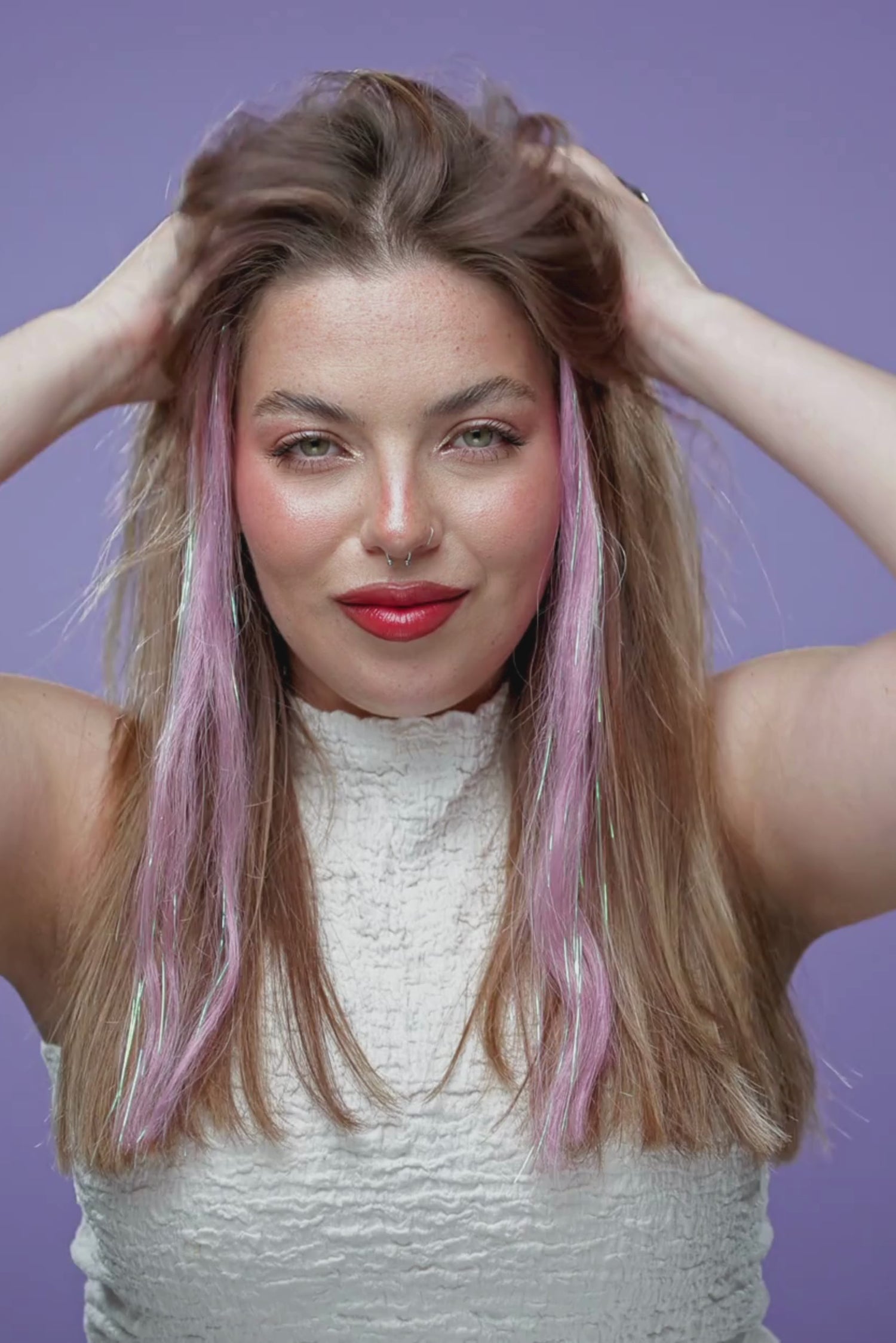 Natural hair extension - With Fairy highlights